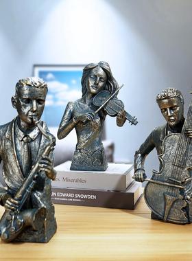 欧式复摆件音乐人装创家居客厅办公室北欧书RRW2098柜古酒柜意饰