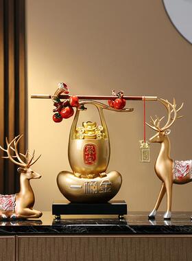 招财貔搬貅聚宝盆桶金摆件中金色一一式客厅办公室乔迁礼新家品称