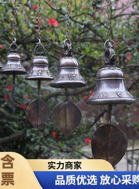 泊尔门FL01手小铃工铛铜铃阳台屋檐民宿酒店软装饰复古尼风铃