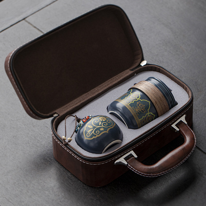 旅行茶具简约户外便携式陶瓷快客杯一壶四杯办公室功夫泡茶壶,淘宝优惠券,粉丝福利购,淘宝优惠卷