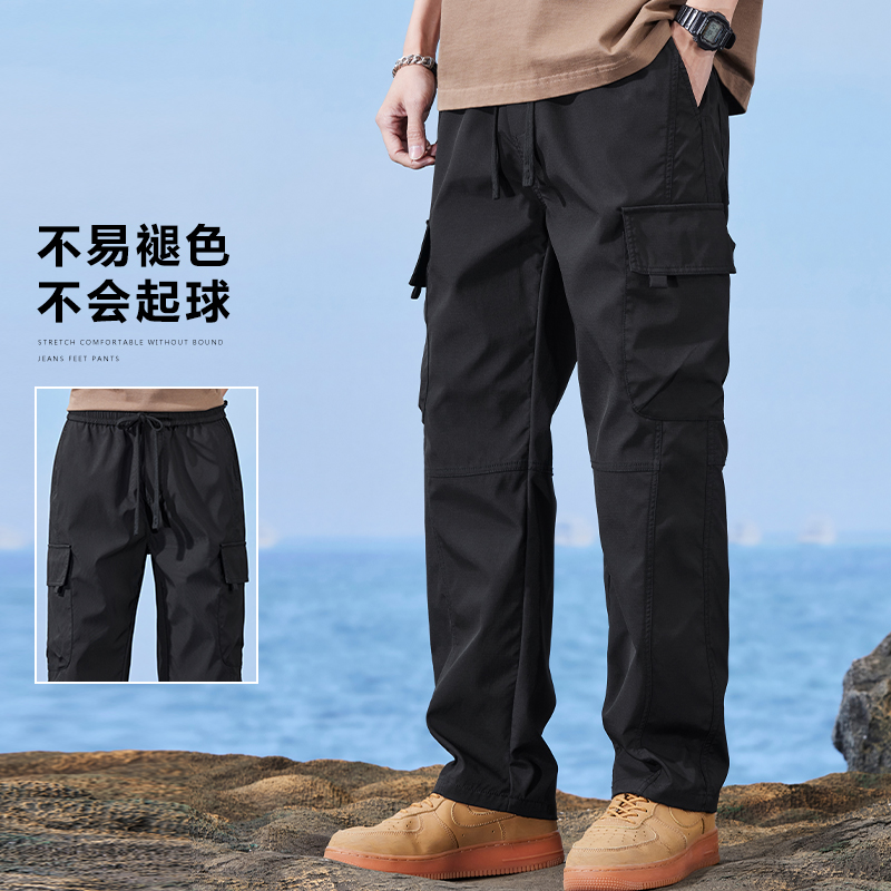 JEEP SPIRIT吉普男士休闲裤2024春秋新款美式高街户外运动工装裤