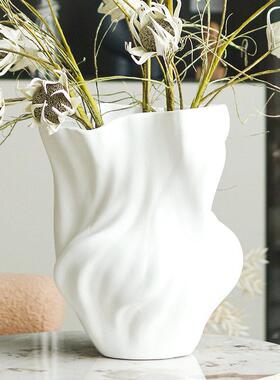 侘寂风不规则花级感摆件餐桌家居新中式艺术花器样板房装饰品