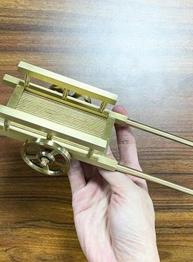 黄铜手推车摆件平板有趣创意办公室桌面装饰工艺品商务礼品