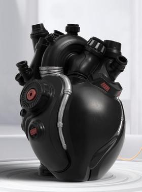 赛博朋克仿真心脏花瓶摆件创意科技感家居装饰树脂工艺品送礼好物