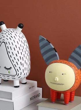 手绘卡通昆虫抽象艺术装饰品摆件家居玄关客厅儿童房桌面树脂软装