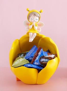 轻奢高档入户进门玄关钥匙蜜蜂女孩收纳摆件家居客厅装饰乔迁礼品