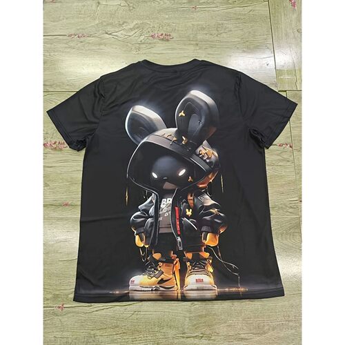 3D digital printed short sleeved shirt男士3D数码印花圆领短袖 - 图0