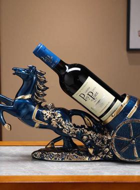 马到成功葡萄红酒架高档摆件玄关客厅酒柜装饰品乔迁新居布置礼品