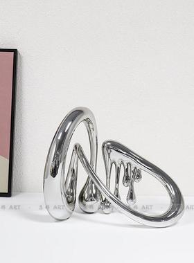 现代简约欧式样板间音符水滴陀螺客厅电视柜软装饰品书房书镇摆件