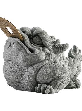 中式复古三足招财金蟾创意蟾仙蟾蜍鱼缸茶桌造景装饰茶宠茶玩摆件