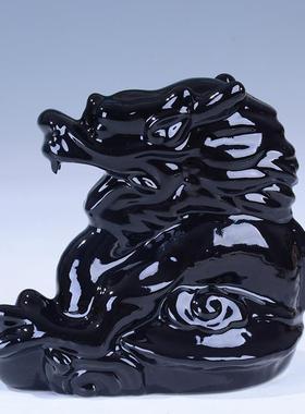 黑瓷牛摆件德化陶瓷招财小号镇宅吉祥乔迁风水家居卧水牛用品礼品