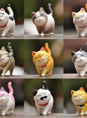 屏幕趴趴摆件电脑显示器桌面猫咪装饰解压女生工位电视机上小摆件