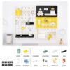 Wall-mounted wrought iron hole f-board storage rack wall-mounted wall shelf punching board entry entrance storage rack