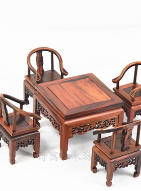 实木雕木质小屏风中式摆件微型家具模型J工艺礼品中国风仿古装饰