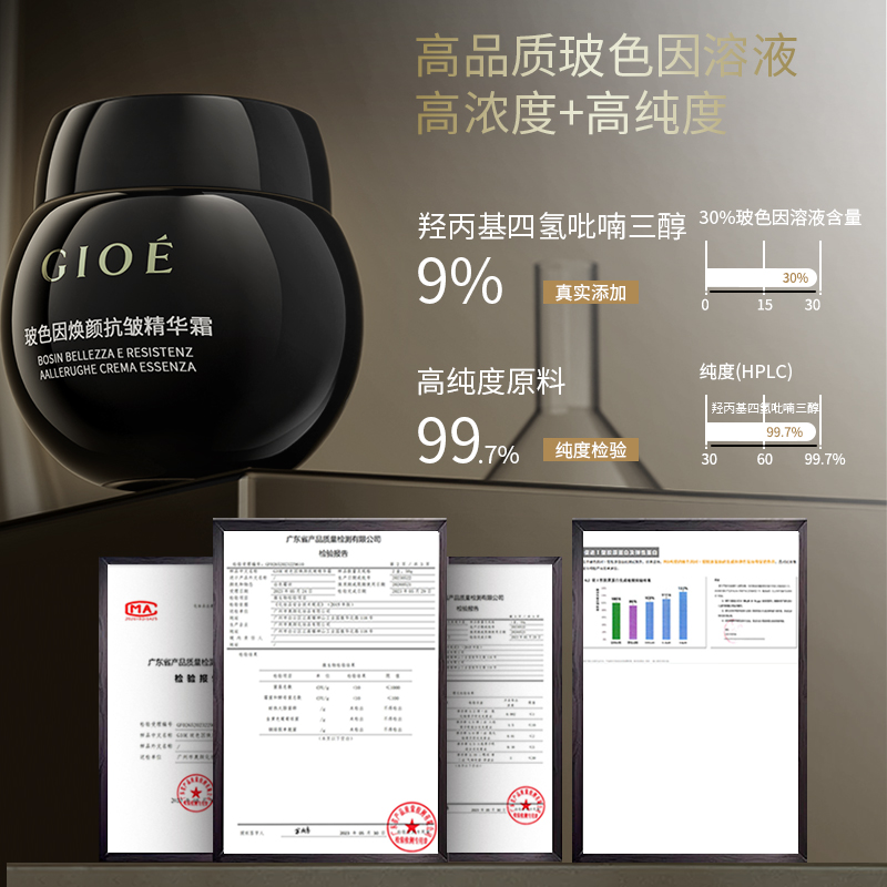 gioe玻色因黑绷带抗皱紧致面霜抗衰老淡细纹精华乳官方旗舰店正品