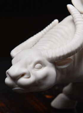 速发献瓷摆件《老子出苏骑青牛》关陶忠客厅装饰德化神像艺