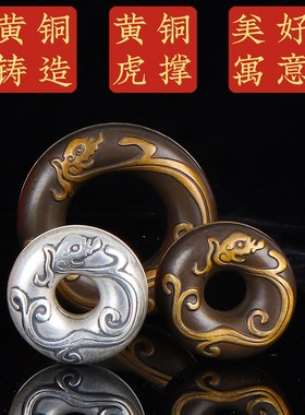 速发铜虎把医铃串铃铛民撑件手间乡医郎中用医手纯摇铃黄铜八卦