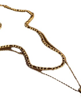 速发双层项链女钛钢材质新款百搭小众不掉色时尚轻奢风网红爆款锁