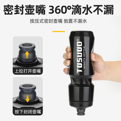 塔斯队长自行车骑行水壶山地公路车运动户外大容量专业水壶挤压壶 - 图0