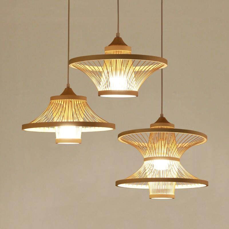 中式餐竹艺竹编吊灯田卧园简约客厅厅室古藤阁灯过道室茶饭店日式,淘宝优惠券,粉丝福利购,淘宝优惠卷