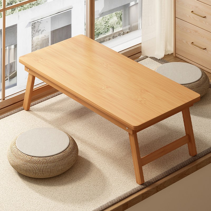 可折叠桌床上电脑桌飘窗小桌子榻榻米卧室宿N舍懒人桌矮桌家用炕 - 图0
