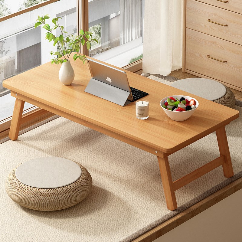 可折叠桌床上电脑桌飘窗小桌子榻榻米卧室宿N舍懒人桌矮桌家用炕 - 图2