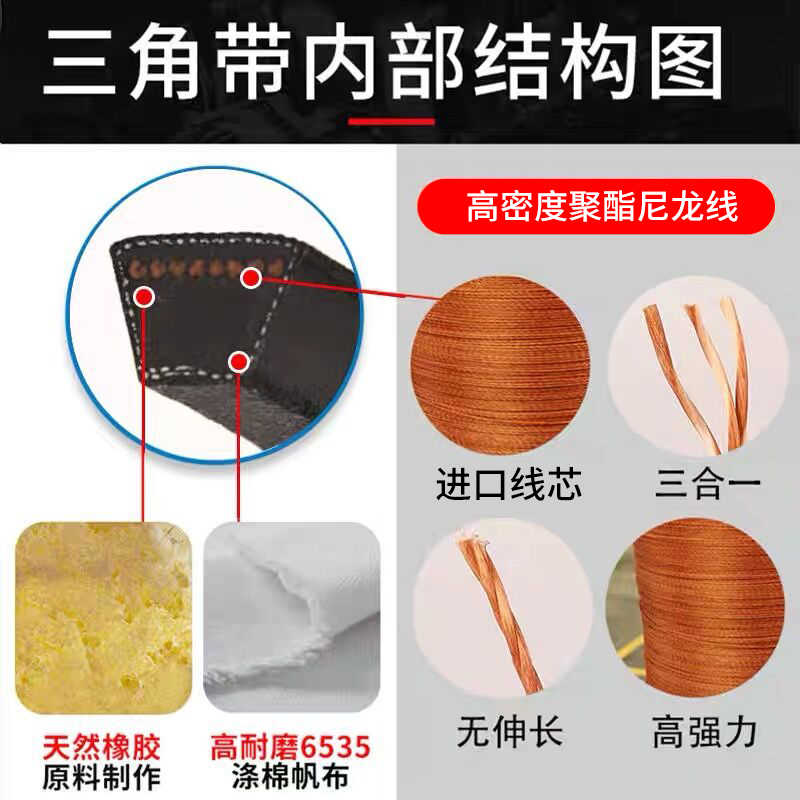 三维三角皮带橡胶SPZ1420/SPZ1437/SPZ1462/SPZ1475/SPZ1500 - 图1