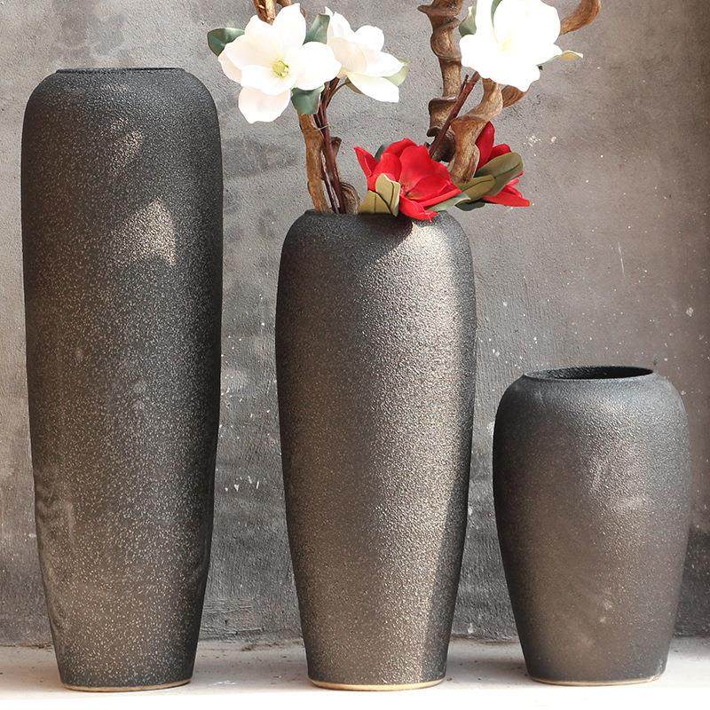 颜釉落地花大花瓶三件套酒店家YEF居软装饰插品厂家色直销,淘宝优惠券,粉丝福利购,淘宝优惠卷