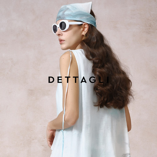 Dettagli/迪塔莉 2025新款百搭时尚度假风套头方巾头巾 - 图3