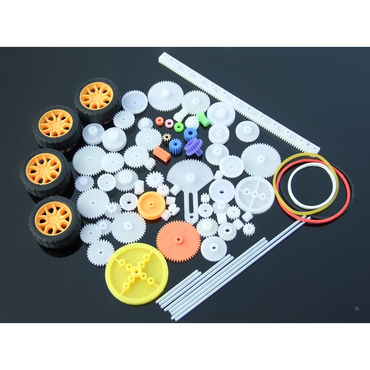 78pcs齿轮包变速箱塑料齿轮车轴车轮包机器人玩具模型71种齿轮包 - 图0