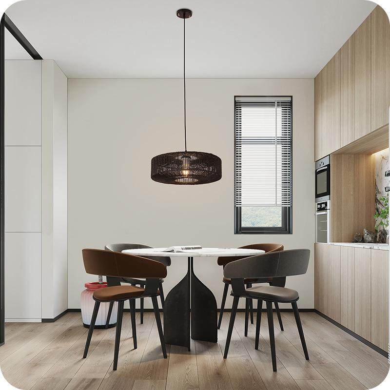 民宿酒店餐厅d吊灯编单头铁艺麻绳灯罩室内中292l山灯具藤藤e艺家,淘宝优惠券,粉丝福利购,淘宝优惠卷