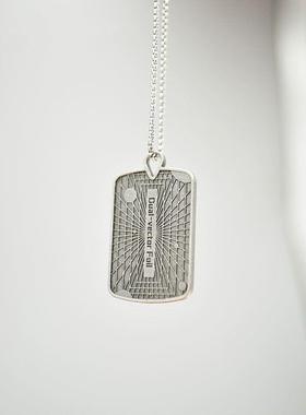 三体周边二向箔军牌项链吊坠挂件 2022新品款式时尚潮流精致原创