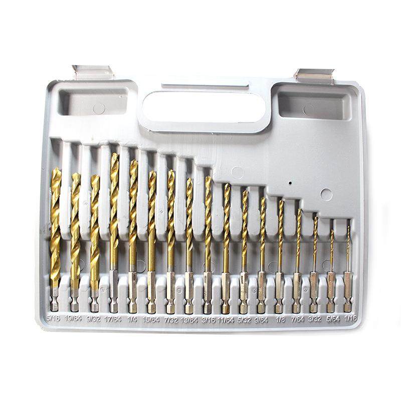 高速钢30件套镀钛涂层六角柄钻头套装组合英制整体六角钻孔,淘宝优惠券,粉丝福利购,淘宝优惠卷