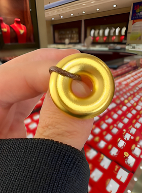 古法传承足金包银平安扣吊坠爆款