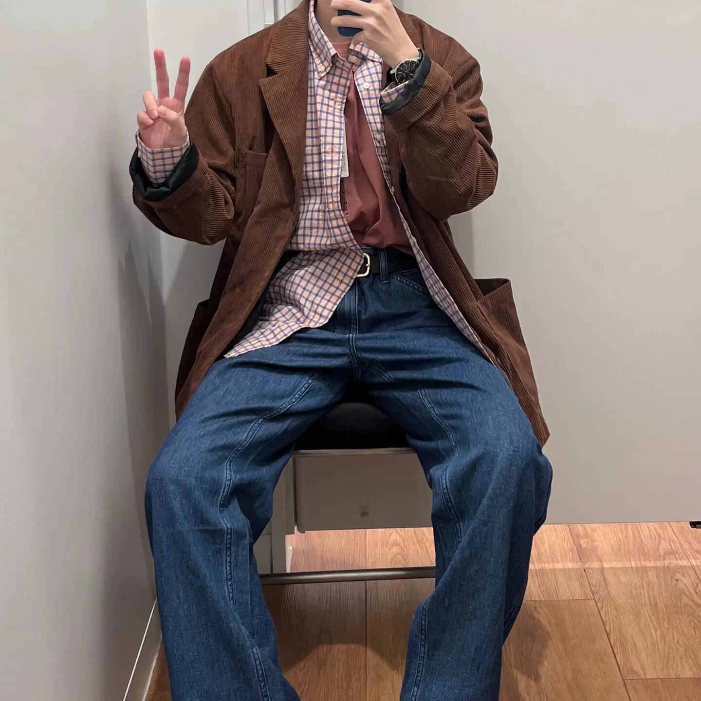 Куртка, весенний мужской комплект, джинсы, oversize