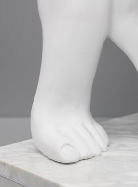 北欧创意抽象白色脚部花瓶摆件客厅玄关酒店电视柜样板间家居饰品