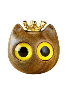 创意绿檀木雕猫香囊吊坠可打开手机链挂件嘎乌盒汽车钥匙扣男女