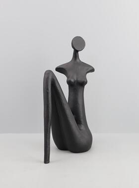 欧式创意金属抽象人物雕塑艺术摆件电视柜样板间客厅家居软装饰品