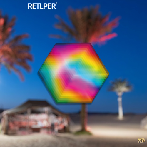 TLP反光贴纸  心情切片系列 彩虹层面彩色立方3D立体感 平面贴纸 - 图1