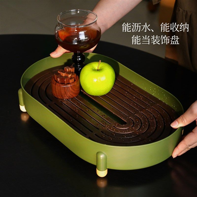 2025新款e沥水茶盘家用托 讬盘轻奢现代高级感水杯架果盘托 讬茶,淘宝优惠券,粉丝福利购,淘宝优惠卷