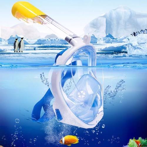 泳镜可呼吸儿童潜水面罩浮潜三宝除雾近视呼吸器游泳镜潜水镜-图1