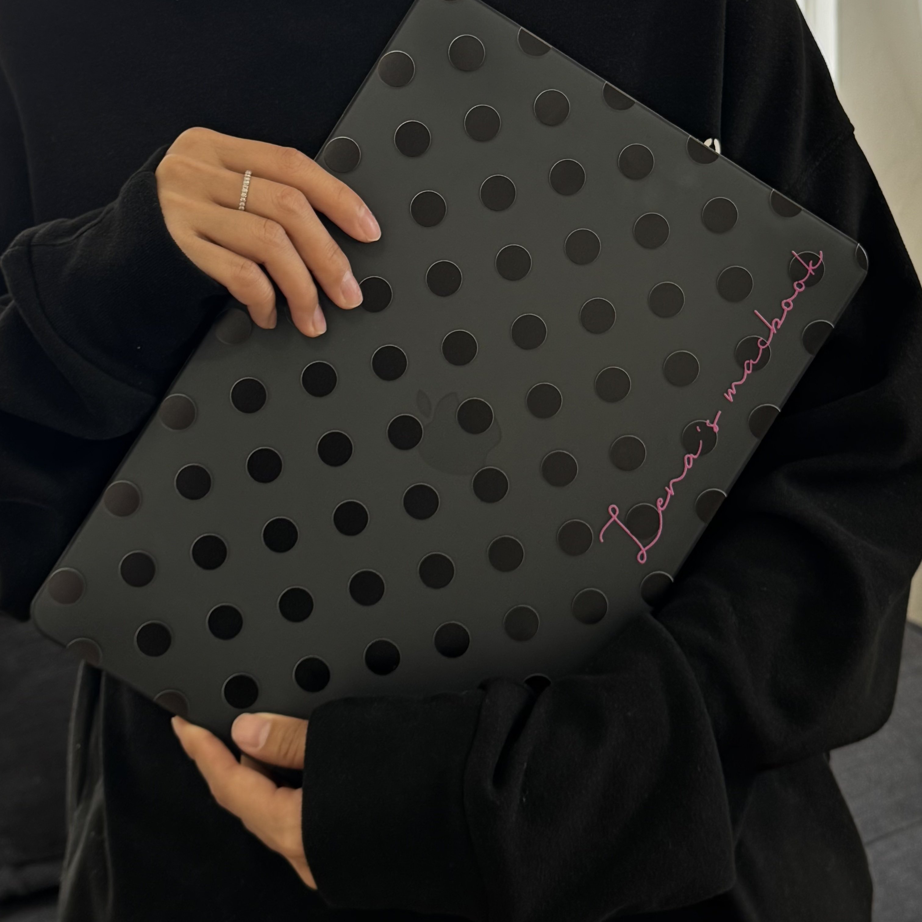 定制个人英文名笔记本保护壳macbook保护壳波点签名华为电脑壳,淘宝优惠券,粉丝福利购,淘宝优惠卷