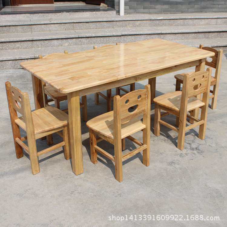 幼儿园桌子实木课桌椅儿童写字桌书桌家用长方形小学生学习桌,淘宝优惠券,粉丝福利购,淘宝优惠卷