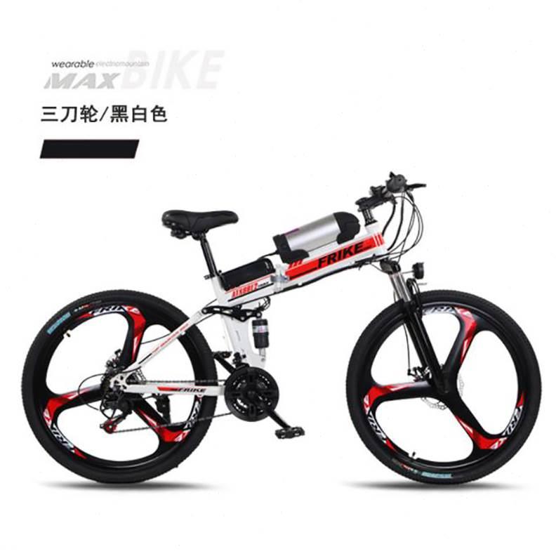 折叠锂电双助力26寸变速车一体轮山地车电动自行车减震 - 图2