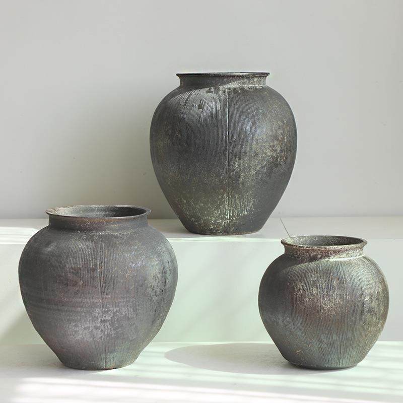 景德陶瓷花瓶复古旧手工酒店民摆宿诧寂风插花怀禅意件镇粗TYW陶,淘宝优惠券,粉丝福利购,淘宝优惠卷