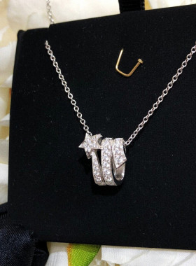 彗星项链女纯银镀黄金色锁骨链