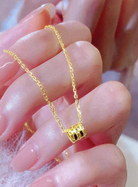 时尚小蛮腰吊坠爆闪轻奢足银项链