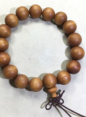 天然老山檀d木圆珠单圈/108佛珠款手链 情侣款文玩木头手链
