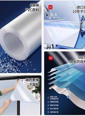 加厚防窥透光不透人玻璃膜