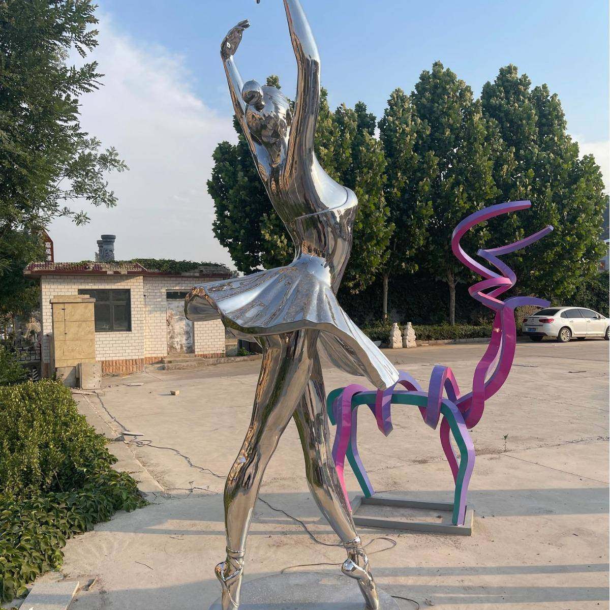 户外人物不锈钢雕塑镜面创意抽象艺术装置摆件大型景观装置,淘宝优惠券,粉丝福利购,淘宝优惠卷